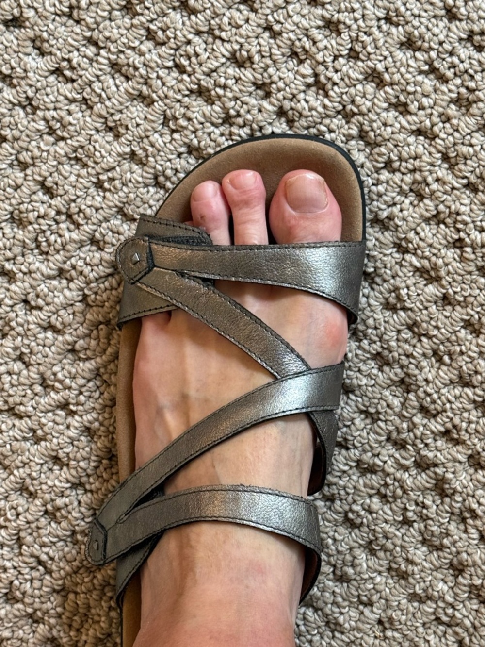 Taos silver sandals 10